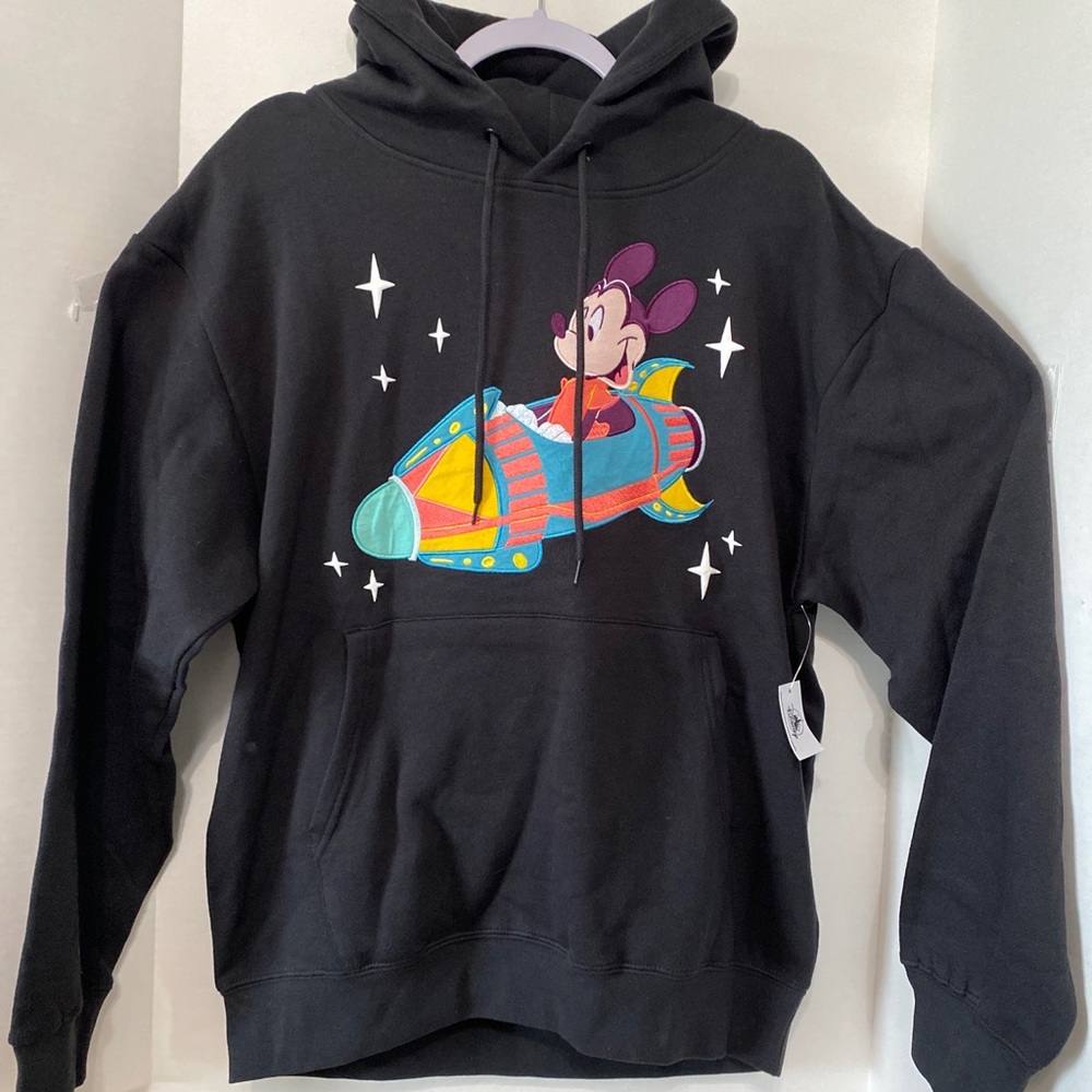 Disney World Mickey on Rocket Play Park Hoodie New
